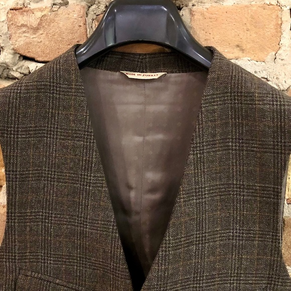 BANANA REPUBLIC Heritage Collection Wool Plaid Vest New No Tags 38R - Picture 14 of 15